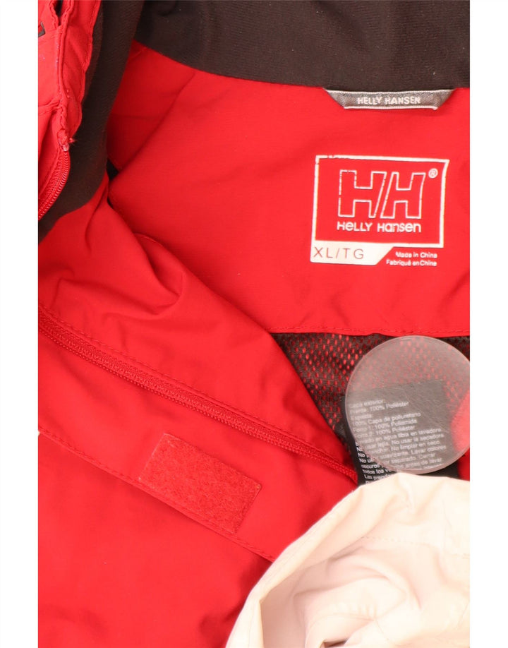 HELLY HANSEN Damska kurtka przeciwdeszczowa z kapturem UK 18 XL, poliester w kolorze czerwonym