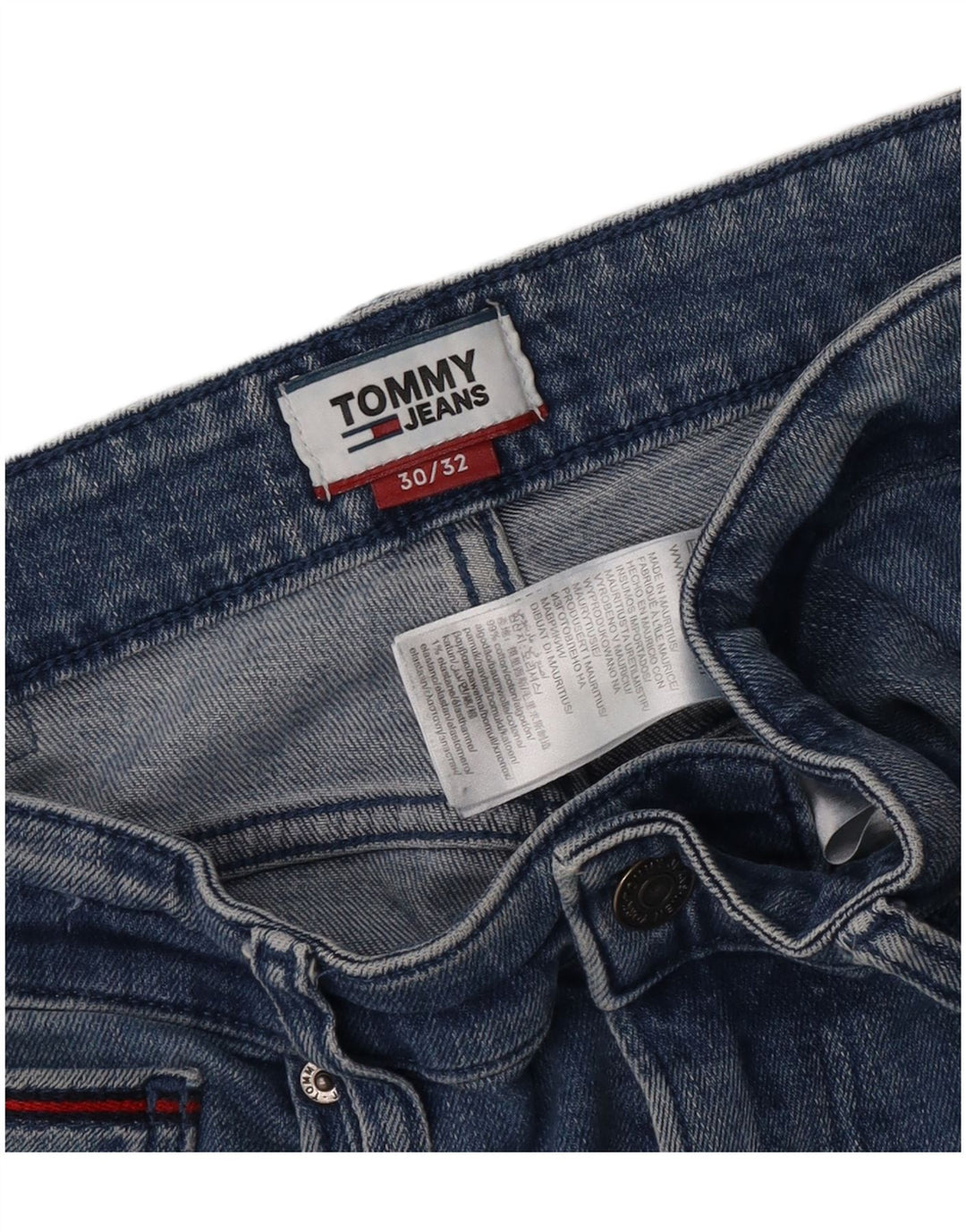 Męskie dżinsy Tommy Hilfiger Stanton Slim W30 L32 Niebieskie bawełniane