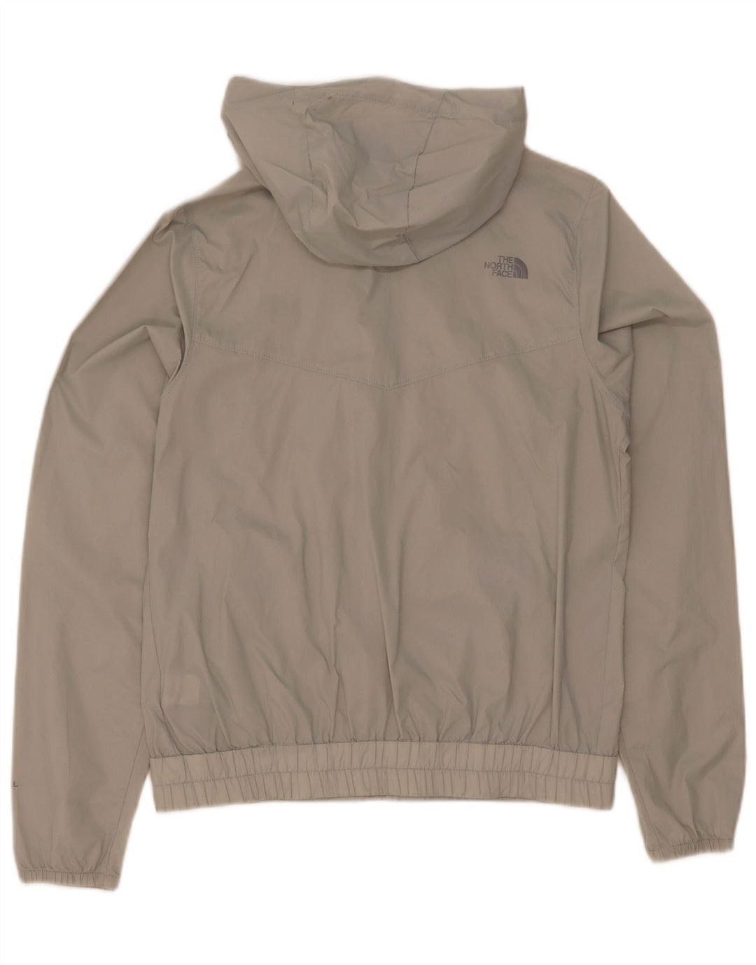 Damska kurtka przeciwdeszczowa z kapturem, oversize, The North Face, UK 10, mała, szara, nylonowa