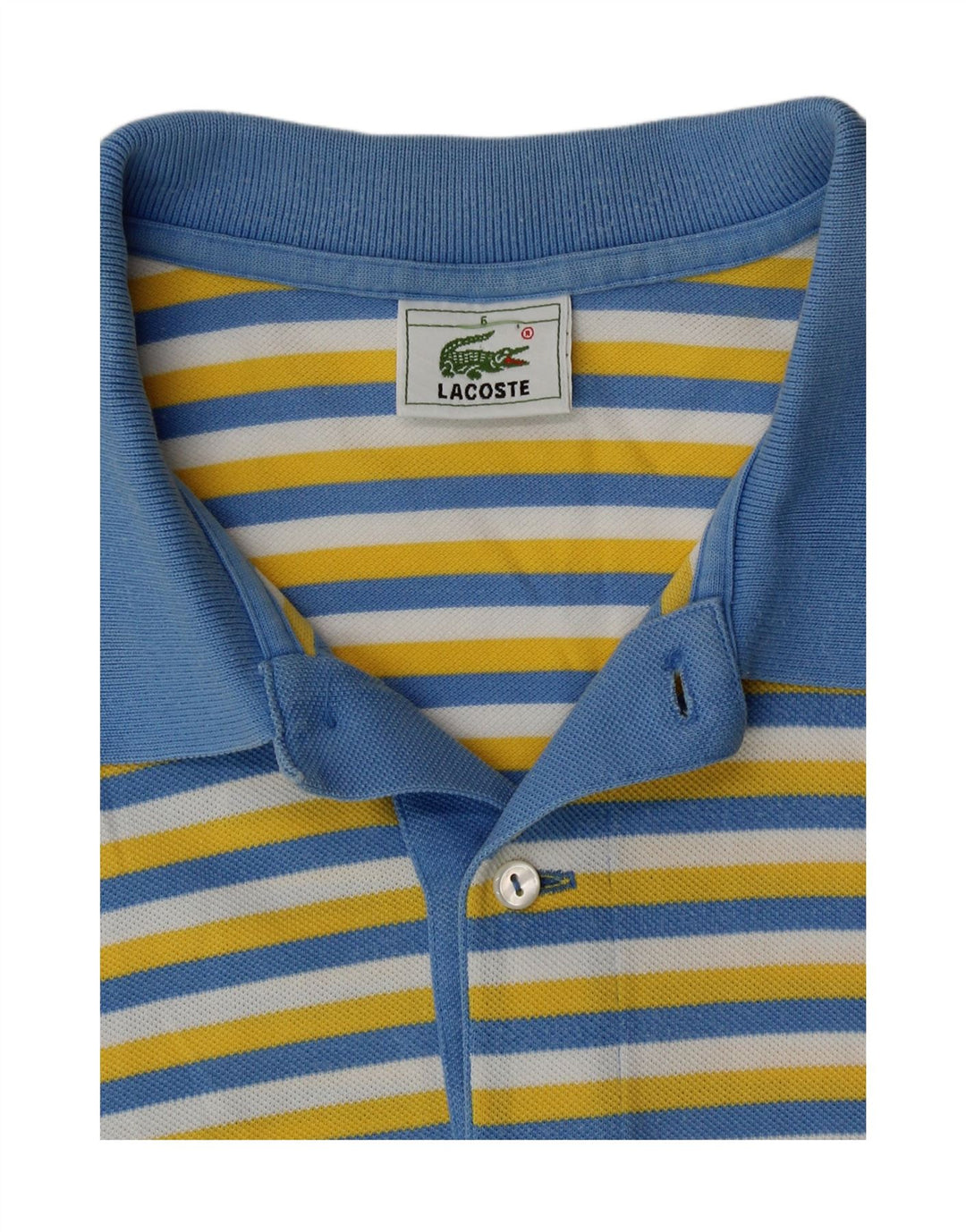 Męska koszulka polo Lacoste, rozmiar 6, XL, wielokolorowa, bawełniana w paski