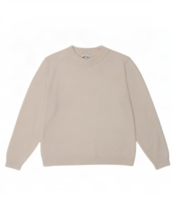 Damski sweter z okrągłym dekoltem Topshop UK 10 Small, biała wiskoza