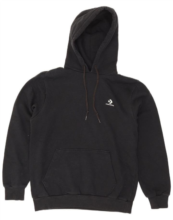 Converse Męski sweter z kapturem, duży, czarny, bawełniany
