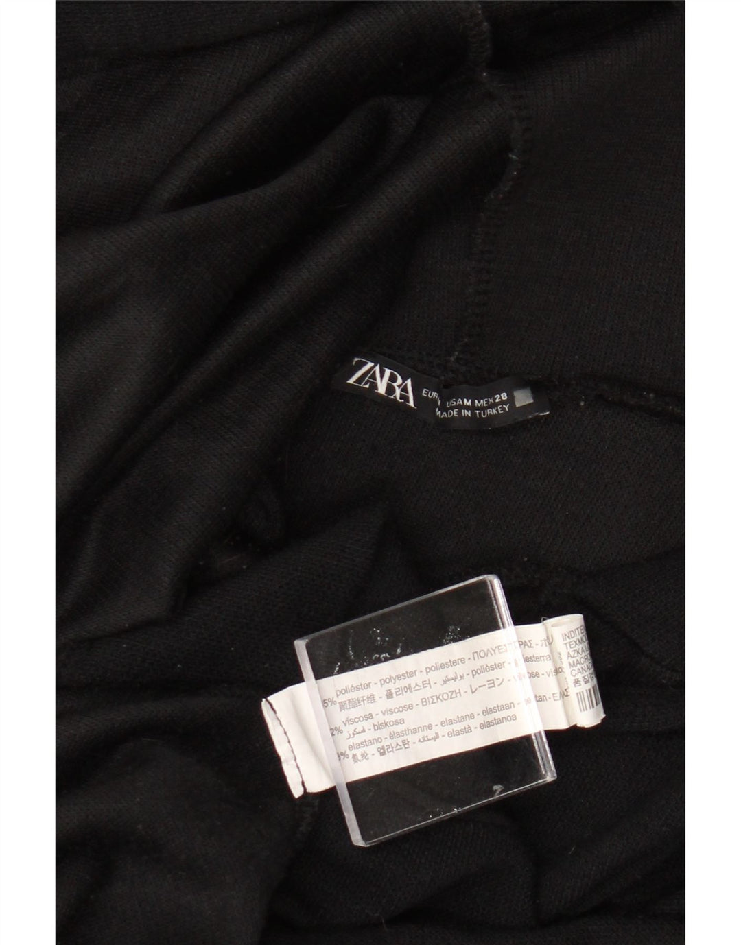 Damski sweter oversize z kapturem Zara UK 14, średni czarny poliester