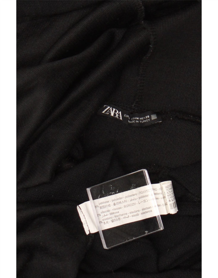 Damski sweter oversize z kapturem Zara UK 14, średni czarny poliester