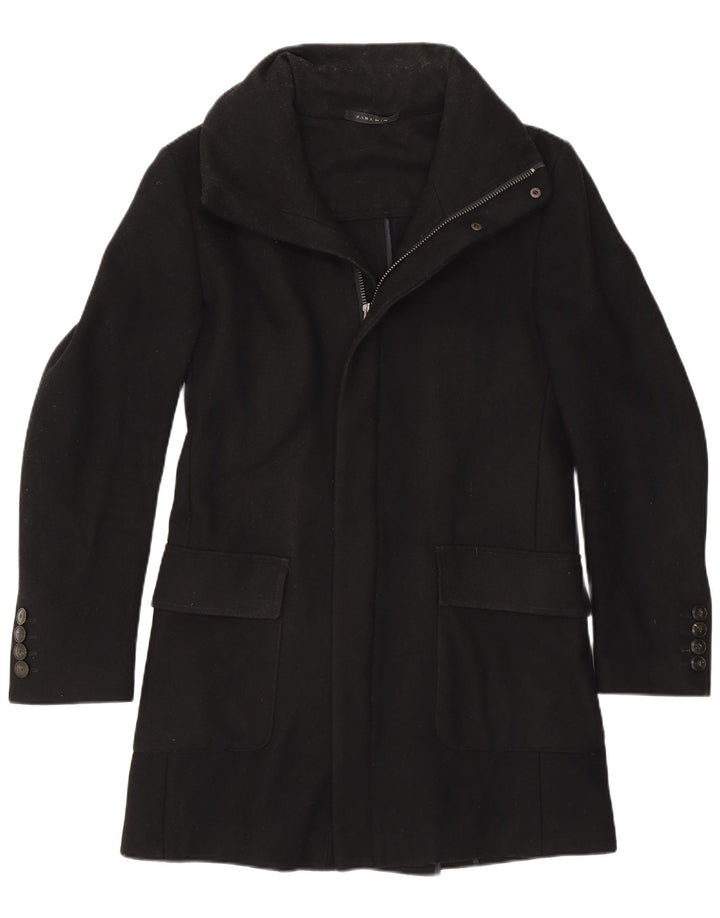 Płaszcz męski Zara UK 36 Small, czarny, wełniany