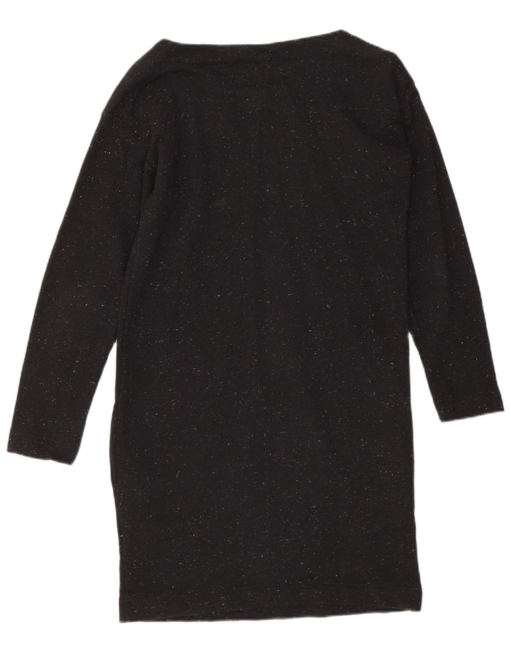 Damska oversize'owa sukienka sweterkowa Jack Wills UK 10, mała, czarna, nakrapiana