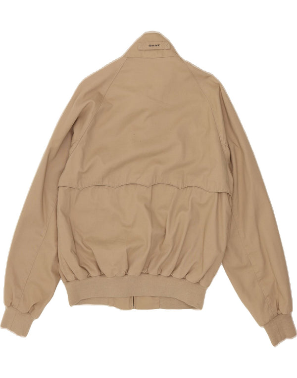 GANT Mens Bomber Jacket UK 36 Small Beige Cotton