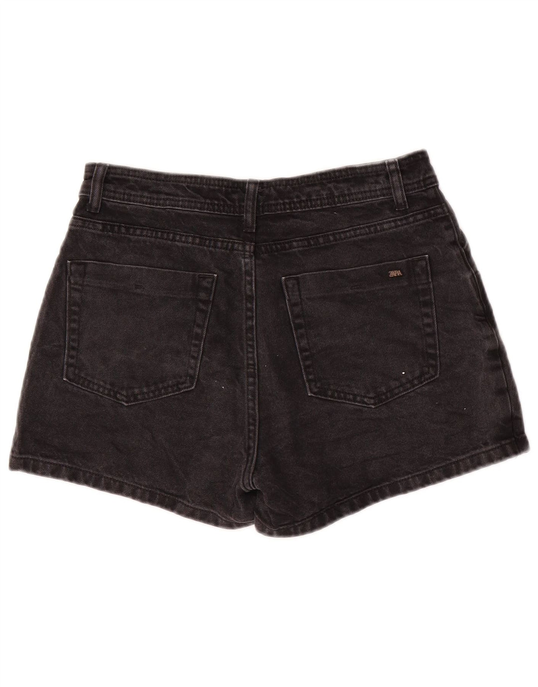 Damskie spodenki jeansowe Zara, średnie W28, czarne, bawełniane