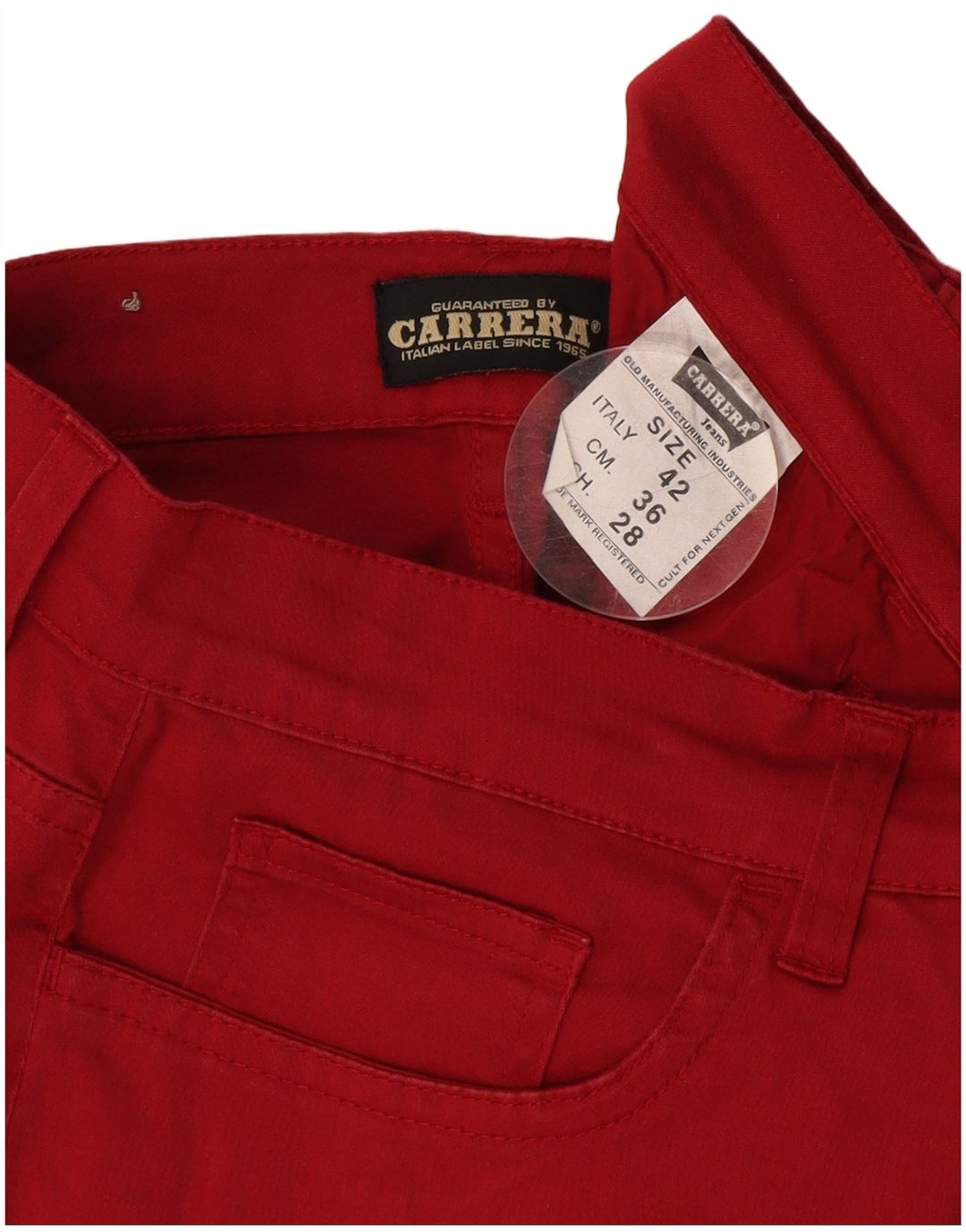 Damskie spodnie codzienne Carrera IT 42 Medium W28 L28 Burgundowa bawełna