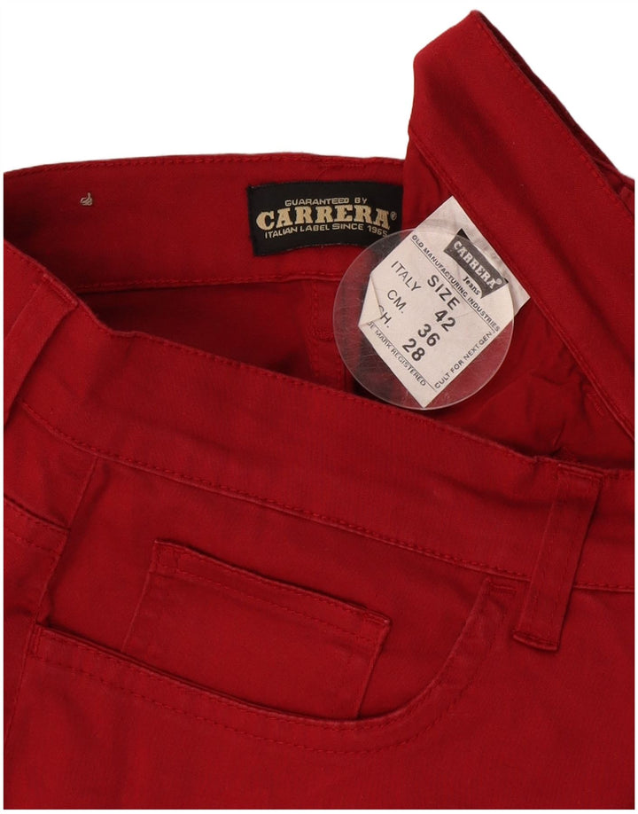 Damskie spodnie codzienne Carrera IT 42 Medium W28 L28 Burgundowa bawełna