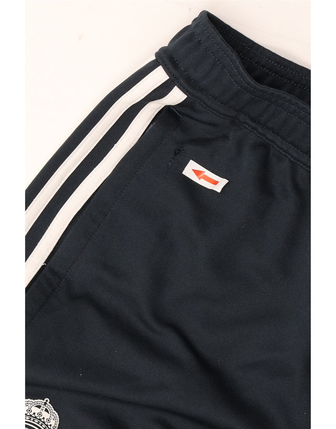 Męskie spodnie dresowe Adidas Real Madryt, małe, czarne, poliestrowe