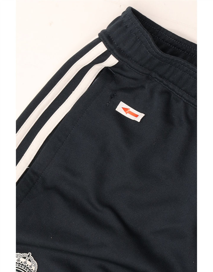 Męskie spodnie dresowe Adidas Real Madryt, małe, czarne, poliestrowe