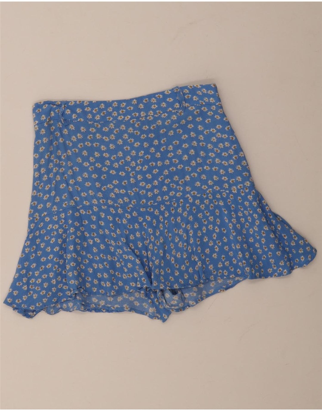 Damska spódniczka mini Zara Medium W28 Niebieska wiskoza w kwiaty