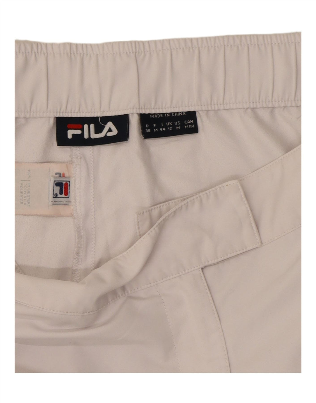 FILA Womens Bootcut Trousers UK 12 Medium W30 L29 Off White Polyester Vintage Fila and Second-Hand Fila from Messina Hembry 