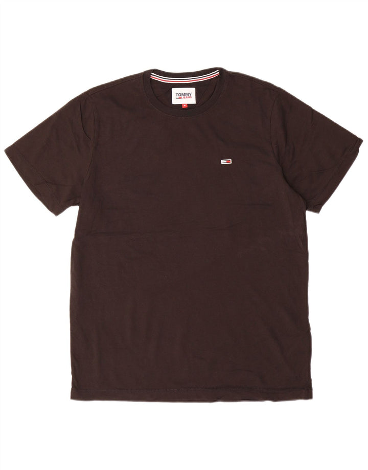 Męska koszulka T-shirt TOMMY HILFIGER, średnia czarna, bawełniana