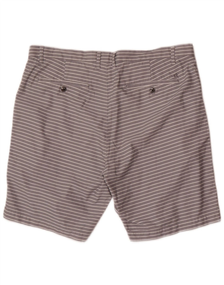 Męskie spodenki chino Calvin Klein W36, duże, szare, bawełniane w paski
