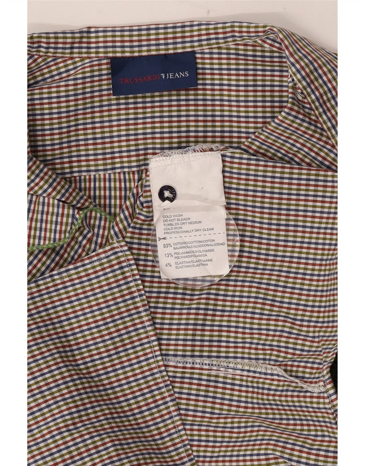 Damska bluzka z falbanką Trussardi Jeans, UK 6 XS, wielokolorowa