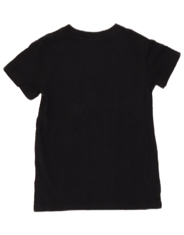 Nike Womens Crop Graphic T-Shirt Top UK 4 XS Black Cotton