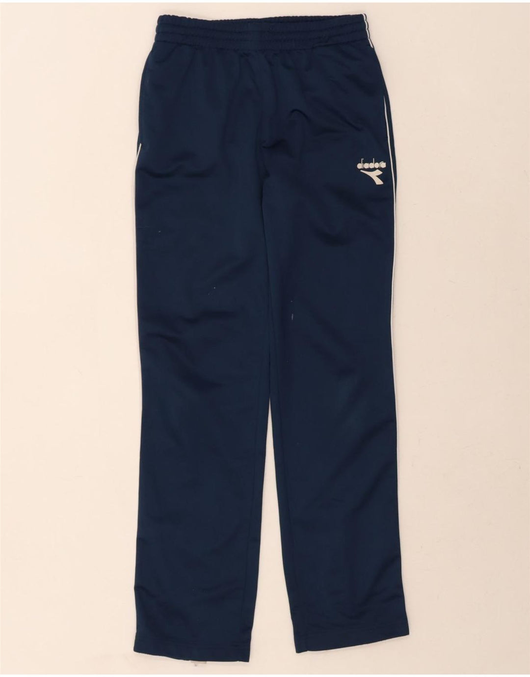 DIADORA Boys Tracksuit Trousers 13-14 Years Navy Blue Polyester Vintage Diadora and Second-Hand Diadora from Messina Hembry 