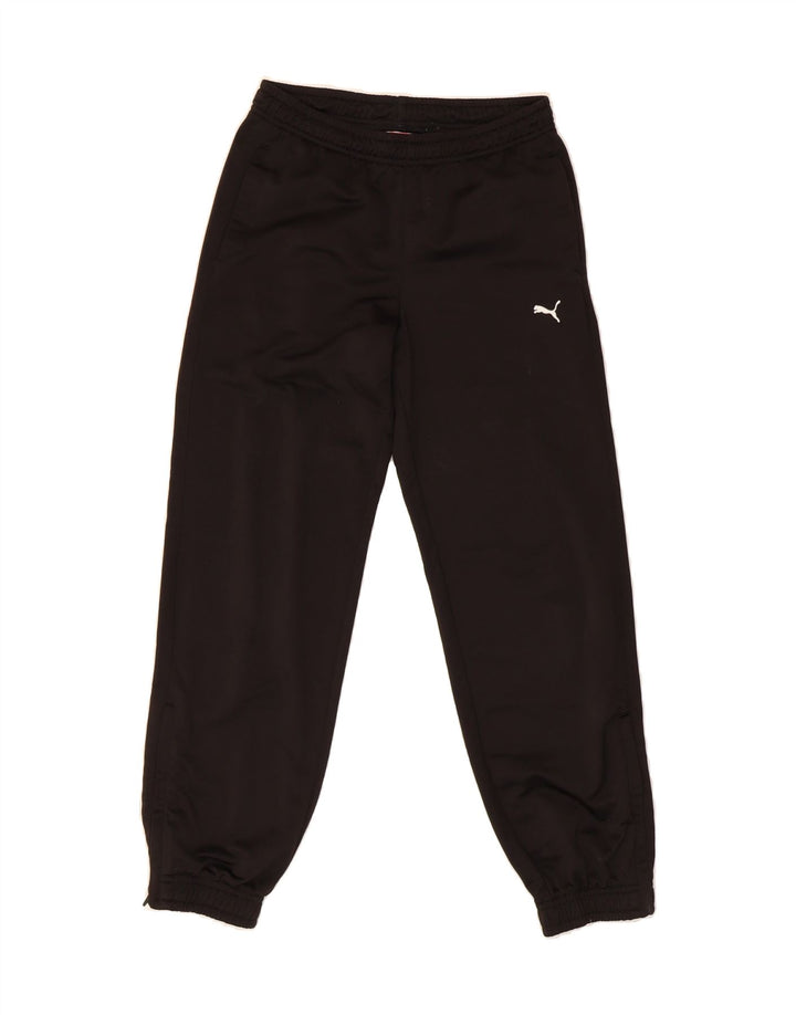 PUMA Boys Graphic Tracksuit Trousers Joggers 11-12 Years  Black Polyester Vintage Puma and Second-Hand Puma from Messina Hembry 