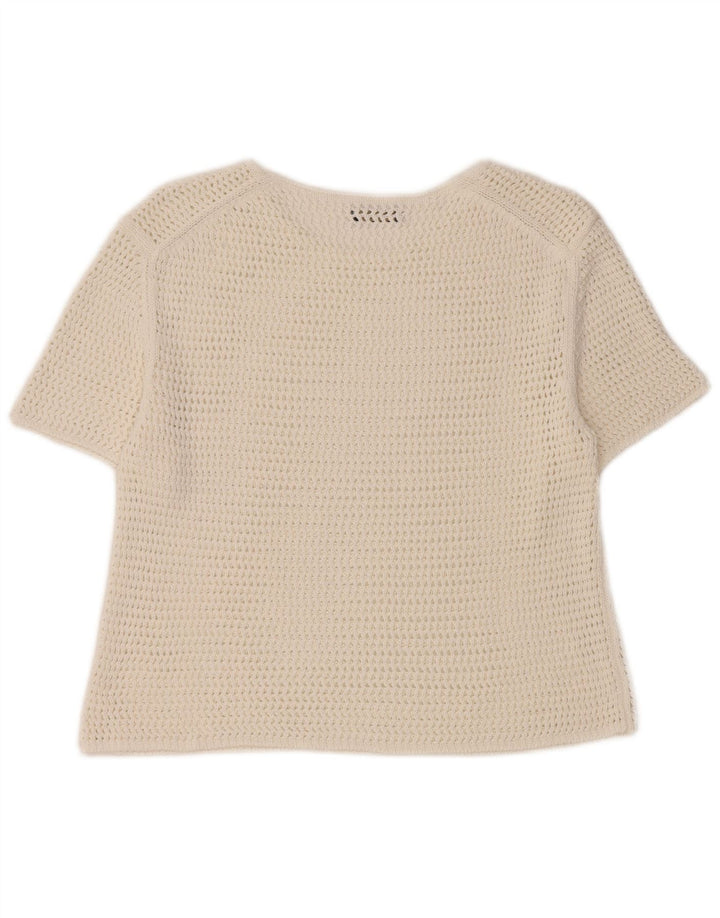 Bluzka damska Massimo Dutti Crochet Top UK 12 Średnia Biała