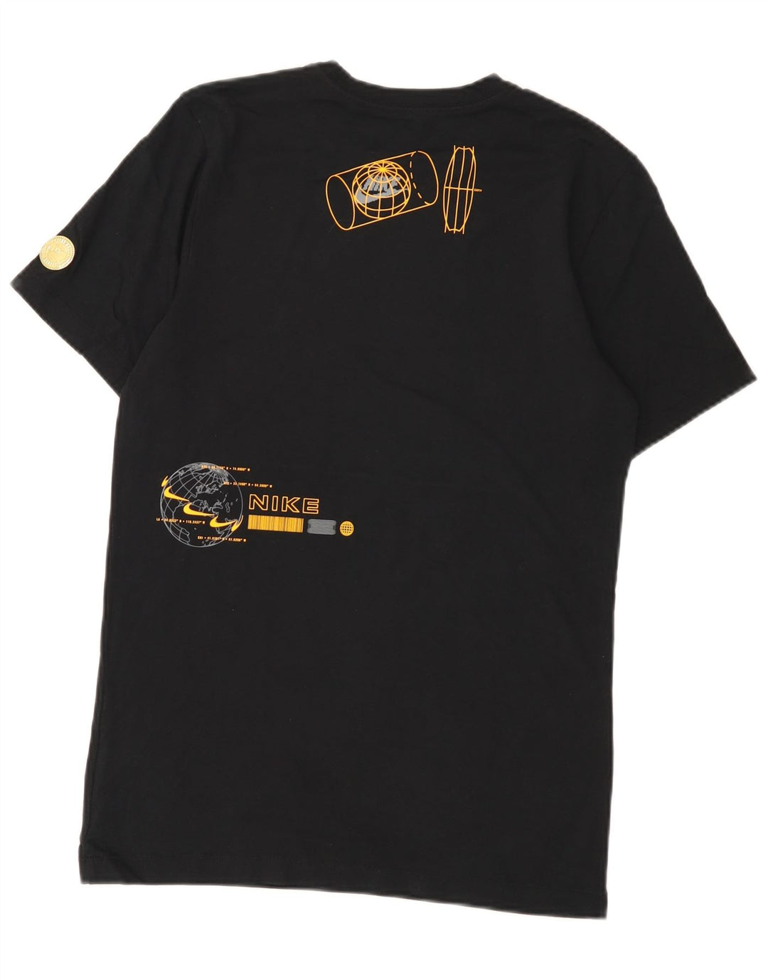 Męski T-shirt z grafiką Nike, mały, czarny, bawełniany