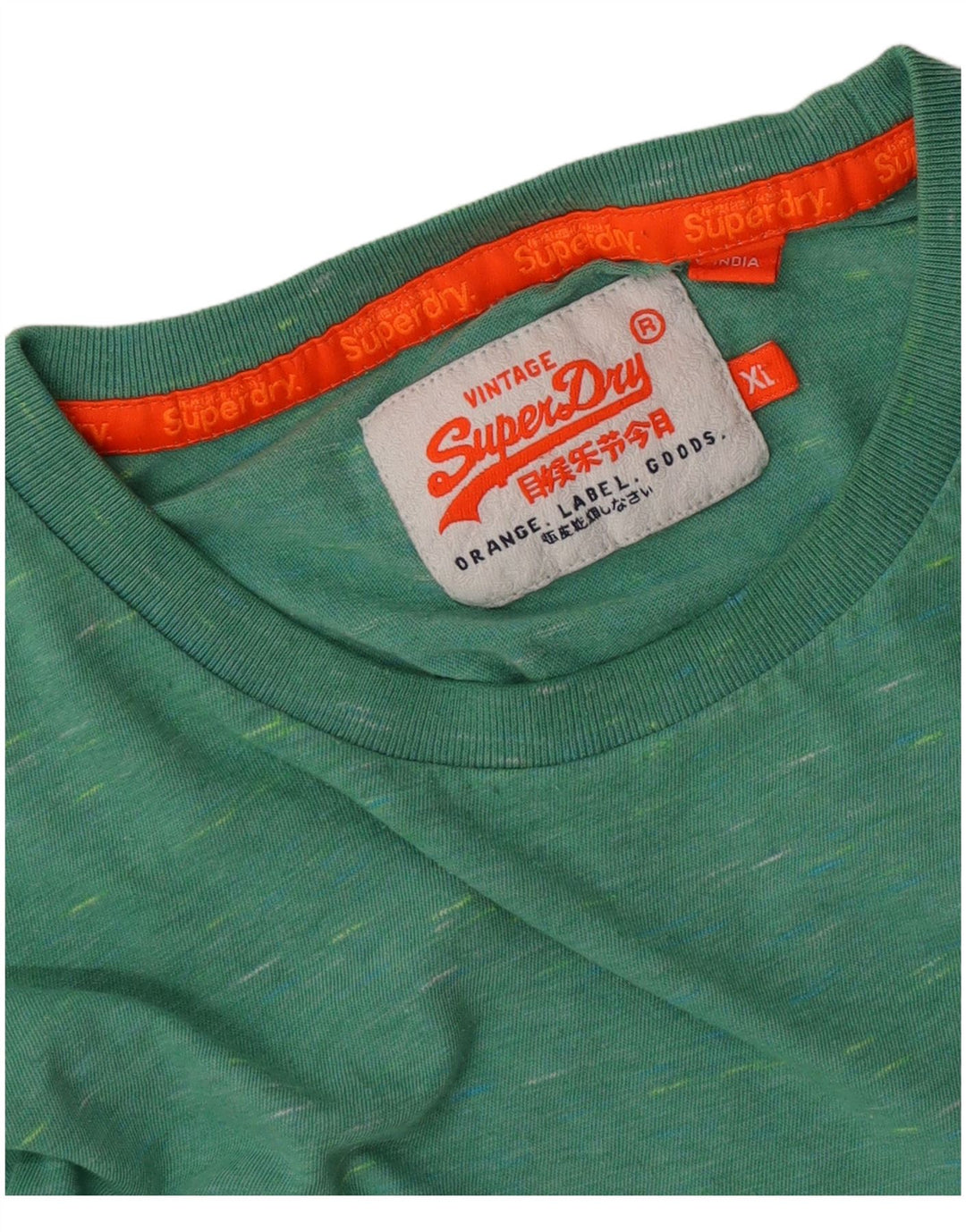 Męski T-shirt Superdry XL, zielony, nakrapiany