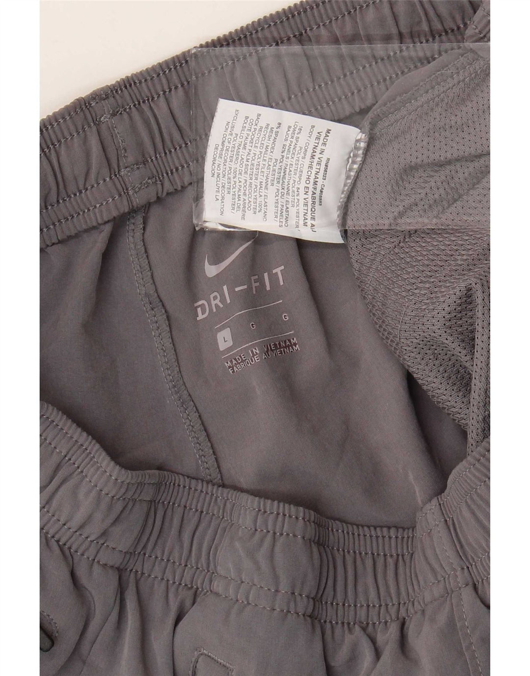 Męskie spodnie dresowe Nike Dri Fit, duże, szare, z poliestru
