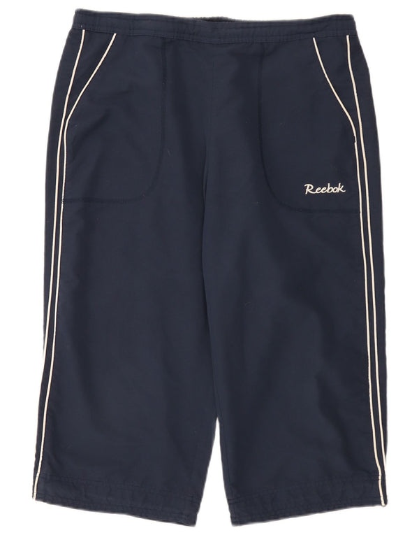 Damskie spodenki sportowe Reebok Bermudy UK 14, duże, granatowe, poliester