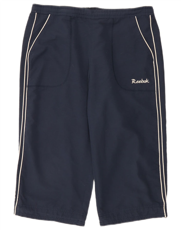 Damskie spodenki sportowe Reebok Bermudy UK 14, duże, granatowe, poliester