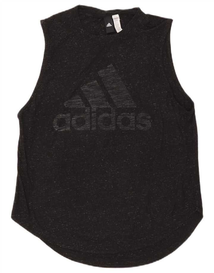 Damska kamizelka graficzna Adidas Top UK 12/14 Średnia czarna nakrapiana