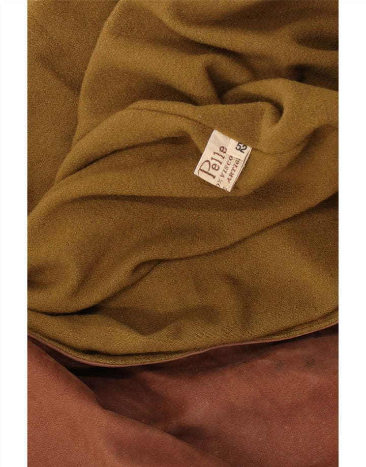 Vintage męska kurtka skórzana IT 52 XL brązowa skóra
