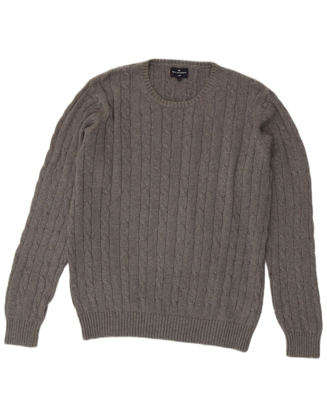 Męski sweter Marks & Spencer Blue Harbor z okrągłym dekoltem, duży, szary