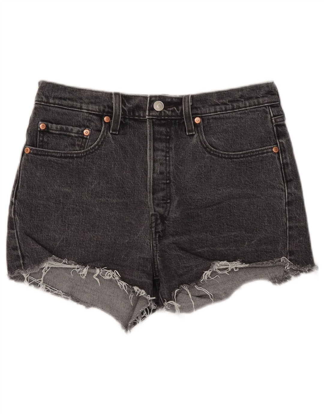 Damskie spodenki jeansowe Levi's 501 W28 Średnia czarna bawełna