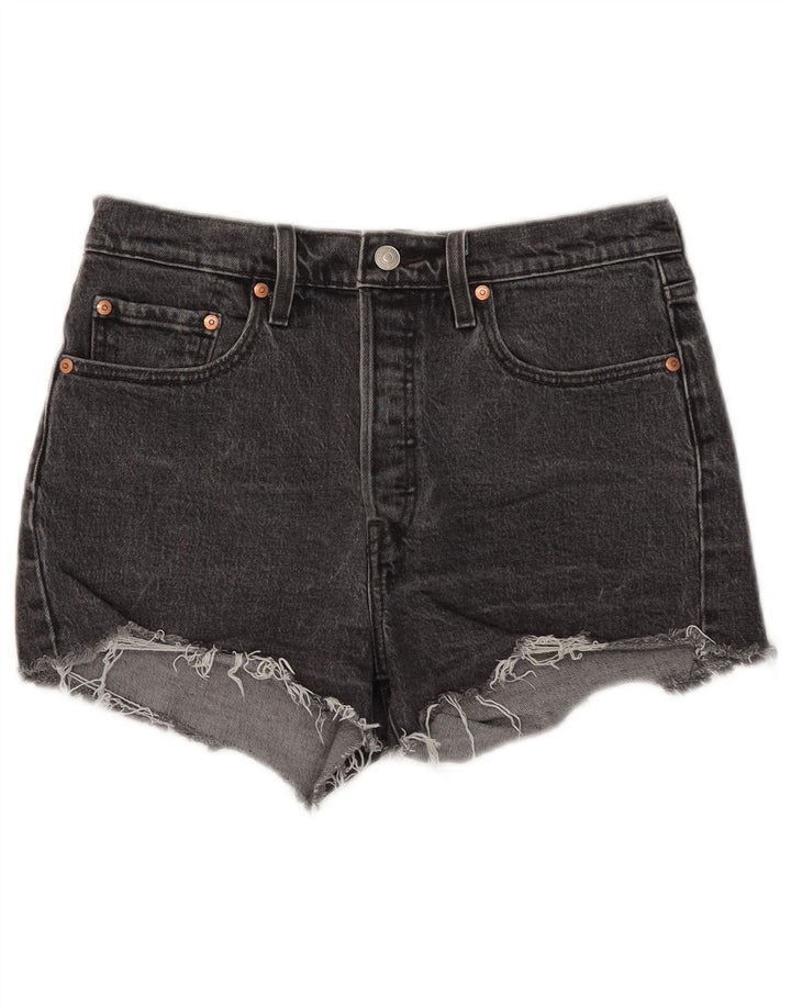 Damskie spodenki jeansowe Levi's 501 W28 Średnia czarna bawełna