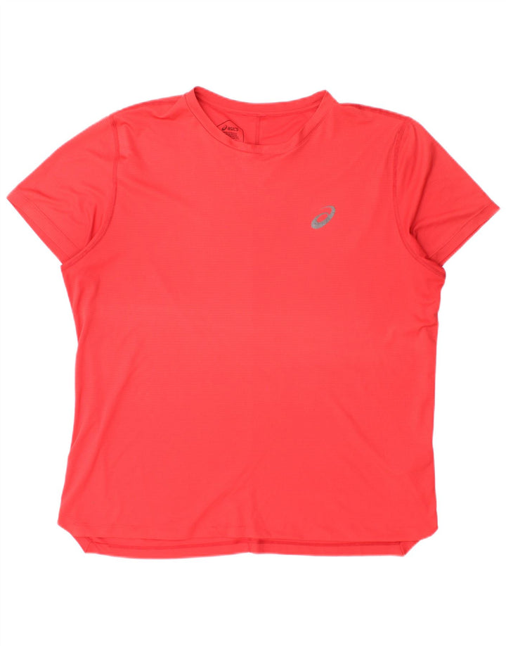 Męski T-shirt Asics, duży, czerwony, poliester