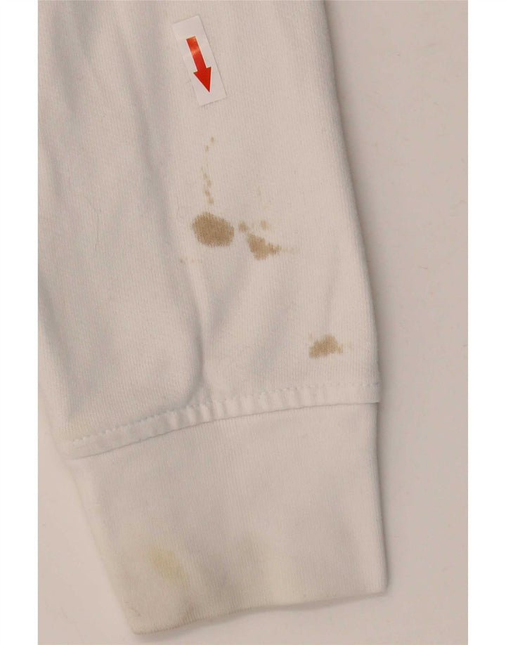 Męski sweter z kapturem Levi's z grafiką, średniej wielkości, biały, bawełniany