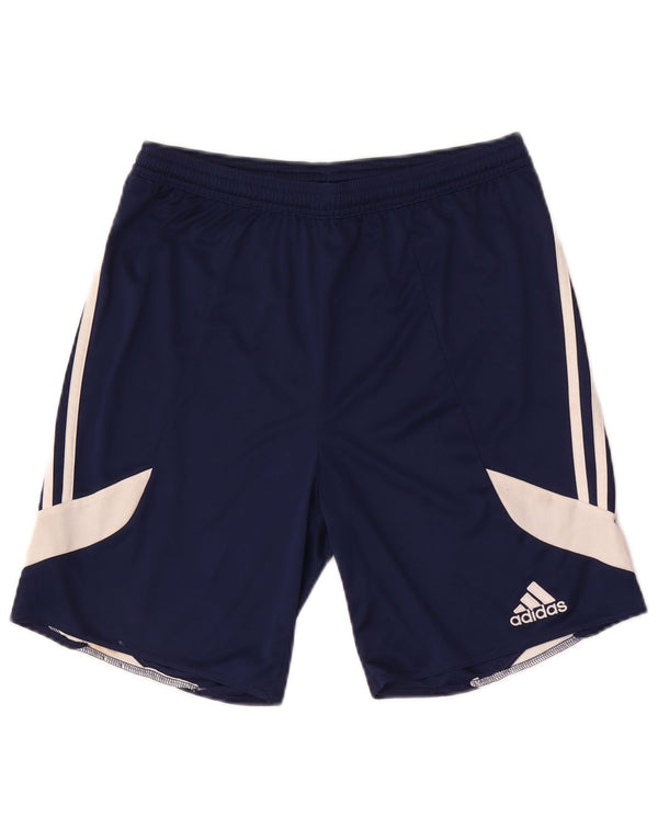 Spodenki sportowe Adidas chłopięce Climalite 15-16 lat 2XL granatowe, blok kolorów