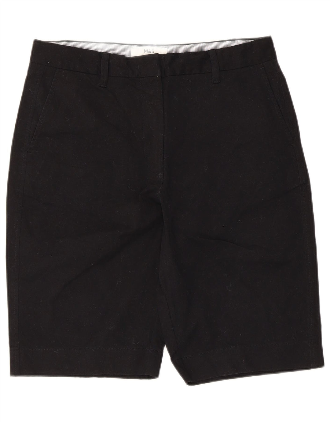 Marks & Spencer Damskie spodenki Chino UK 12 Medium W30 Czarne bawełniane
