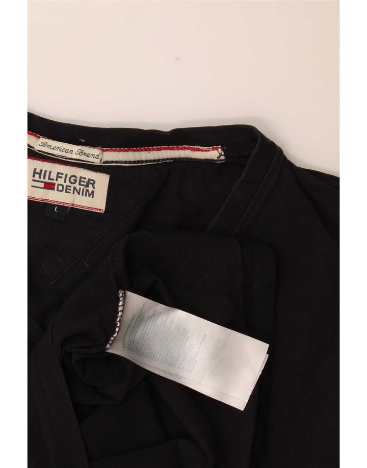 T-shirt męski Tommy Hilfiger, duży, czarny, bawełniany