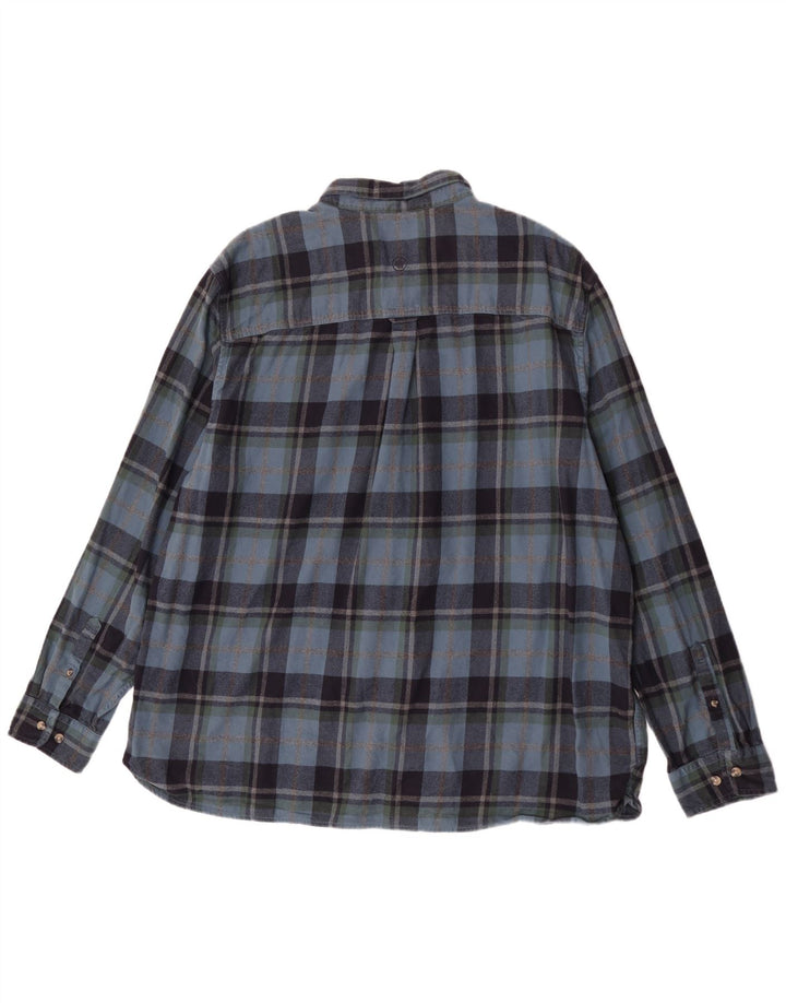 Koszula flanelowa męska Fat Face o regularnym kroju, 4XL, granatowa, bawełniana w kratkę