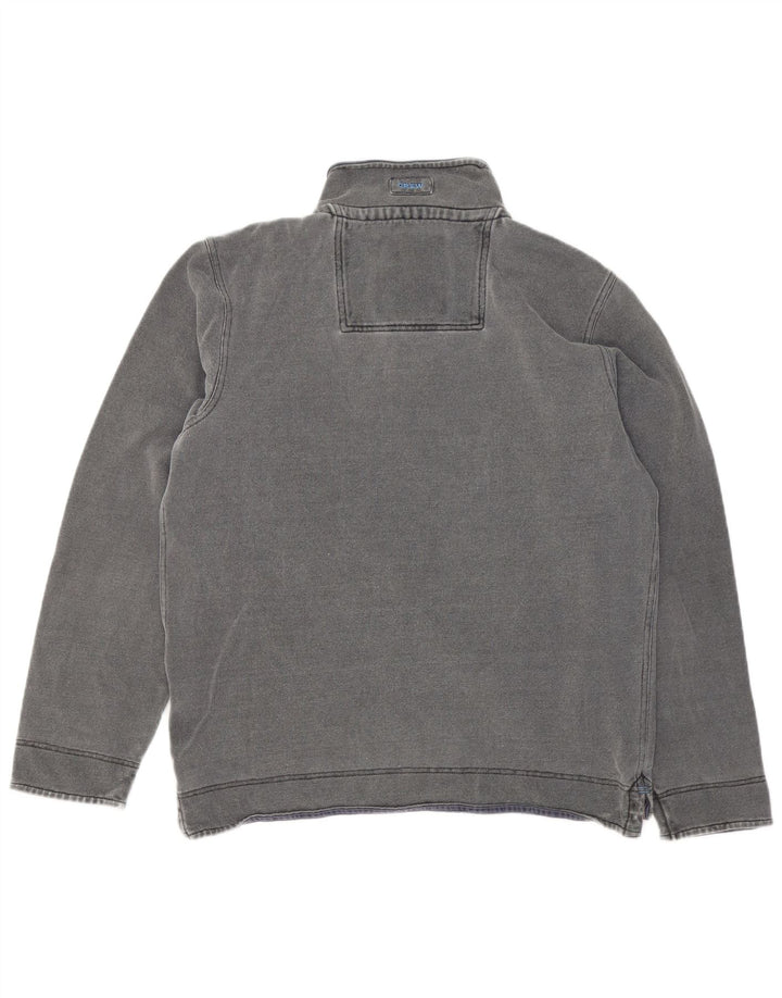 Crew Clothing Męska bluza z zamkiem błyskawicznym, średnioszara, bawełniana