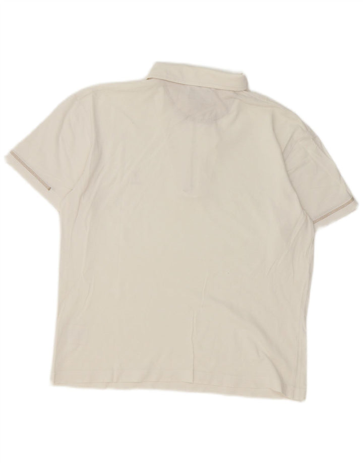 Męska koszulka polo Trussardi Jeans, mała, biała, bawełniana
