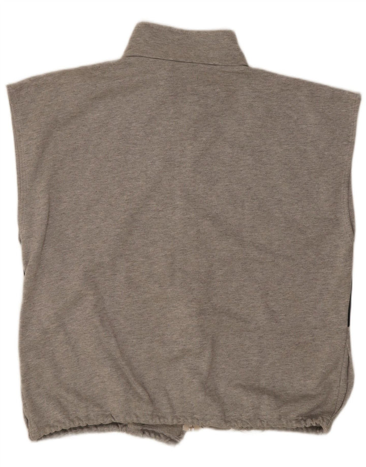 Męska bluza dresowa bez rękawów w stylu vintage, XL, szary, blok kolorów