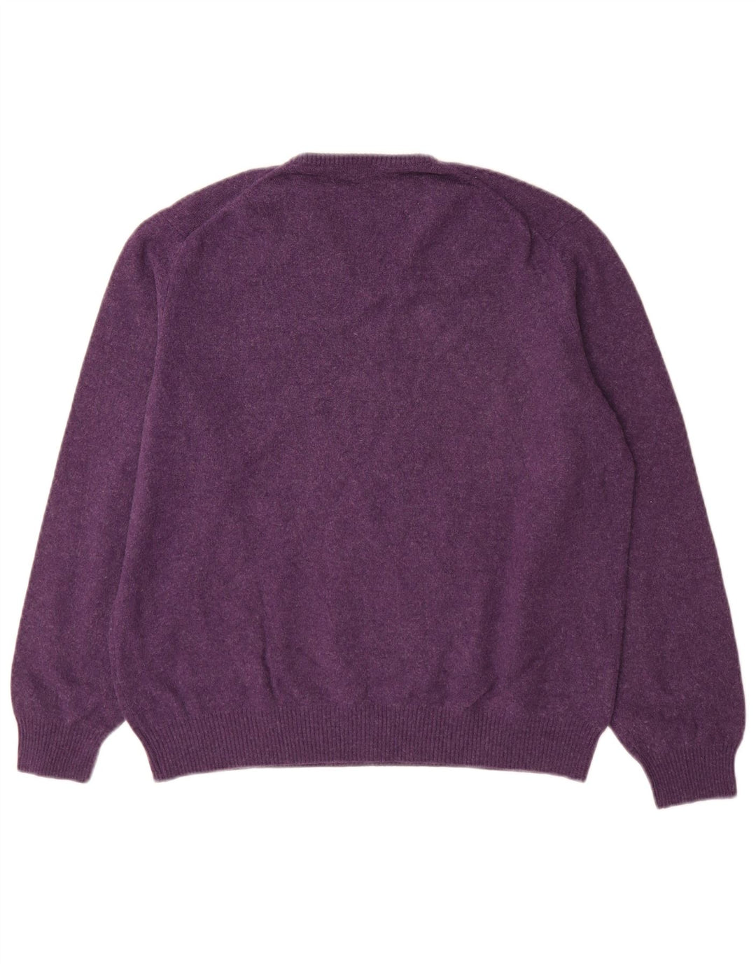 Męski sweter Massimo Dutti z dekoltem w kształcie litery V, XL, fioletowa wełna