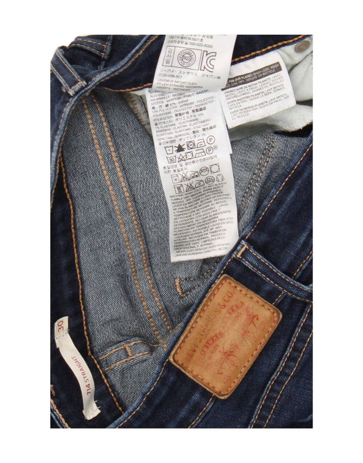 Damskie dżinsy Levi's 714 Straight W30 L32 Granatowa bawełna