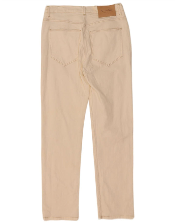 Damskie proste dżinsy Massimo Dutti EU 40 Medium W30 L29 Złamana biała bawełna