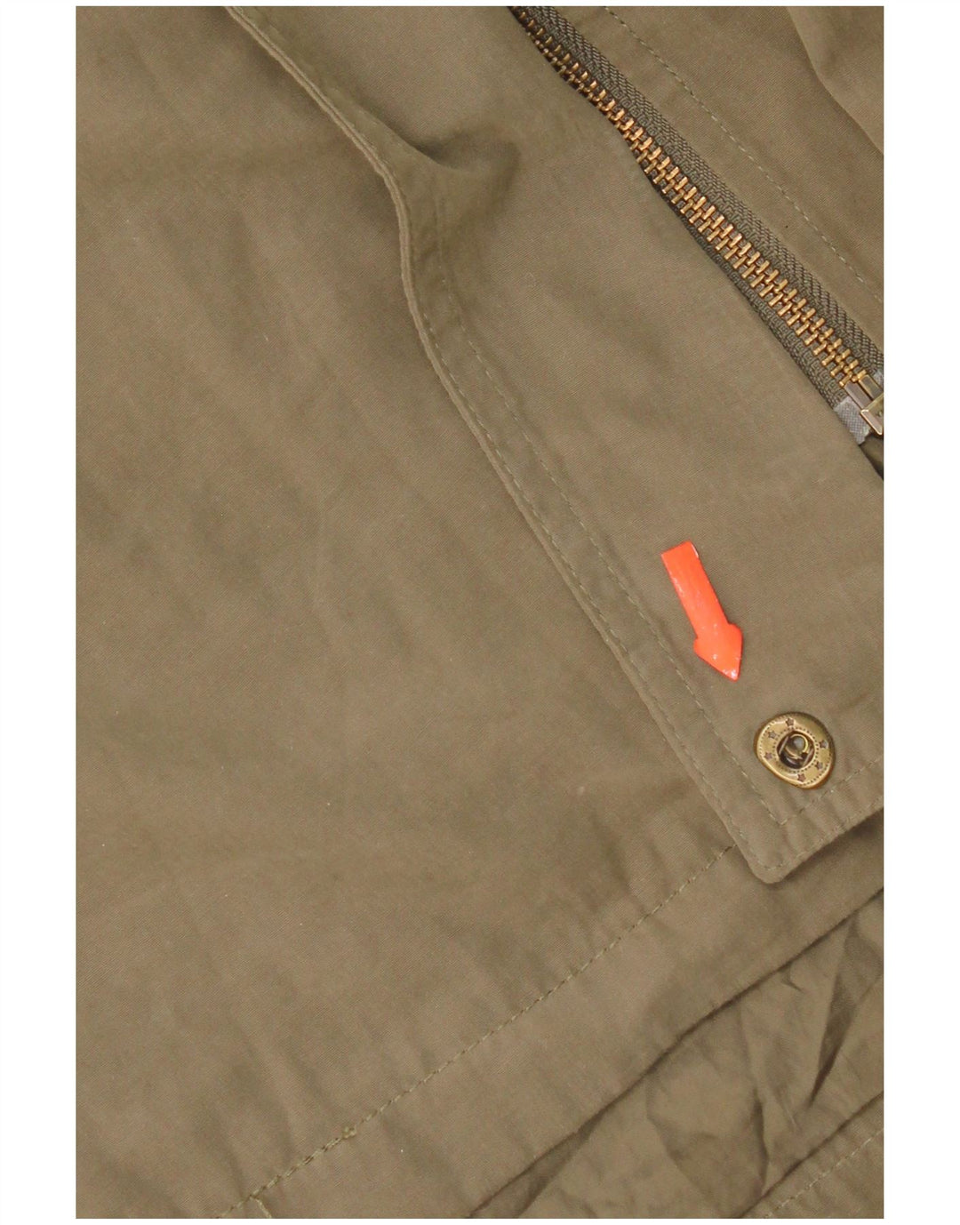 Damska kurtka parka z kapturem Oasis UK 10, mała, khaki, poliester
