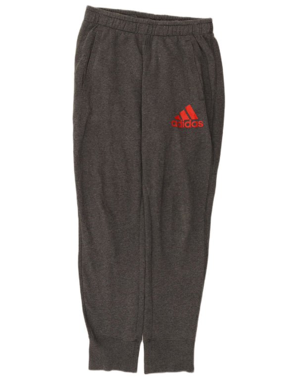 Męskie spodnie dresowe Adidas, średnioszare, bawełniane