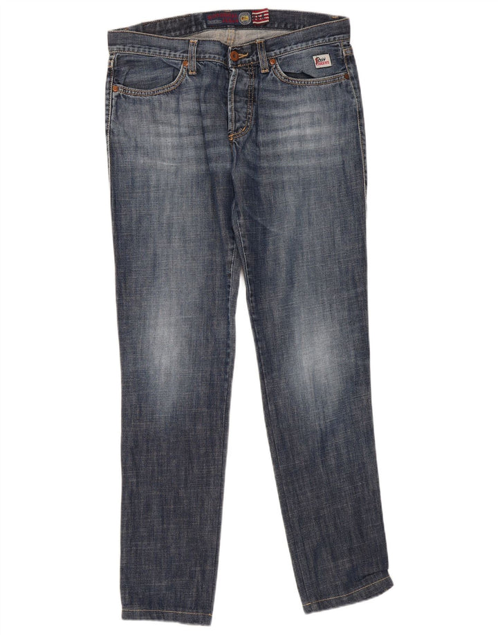 Damskie jeansy slim Roy Rogers W31 L31 Niebieskie bawełniane
